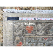 Load image into Gallery viewer, 9&#39;8&quot;x13&#39;9&quot; Medium Gray, 14th Century Mamluk Dynasty Pattern with Star Medallion Design, High Mountain Wool, Hand Knotted, Oriental Rug FWR125562