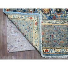 Load image into Gallery viewer, 8&#39;x9&#39;8&quot; Carolina Blue, 14th Century Mamluk Dynasty Pattern with Star Medallion Design, Hand Knotted, High Mountain Wool, Veggie Dyes, Oriental Rug FWR125568