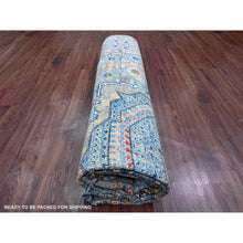 Load image into Gallery viewer, 8&#39;x9&#39;8&quot; Carolina Blue, 14th Century Mamluk Dynasty Pattern with Star Medallion Design, Hand Knotted, High Mountain Wool, Veggie Dyes, Oriental Rug FWR125568