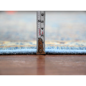 8'x9'8" Carolina Blue, 14th Century Mamluk Dynasty Pattern with Star Medallion Design, Hand Knotted, High Mountain Wool, Veggie Dyes, Oriental Rug FWR125568