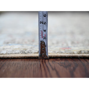 3'9"x6'7" Cedar Brown, Hand Knotted, 14th Century Mamluk Dynasty Pattern with Star Medallion Design, High Mountain Wool, Veggie Dyes, Oriental Rug FWR125574