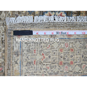 3'9"x6'7" Cedar Brown, Hand Knotted, 14th Century Mamluk Dynasty Pattern With Star Medallion Design, High Mountain Wool, Veggie Dyes, Oriental Rug FWR125574