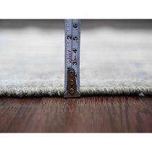 Load image into Gallery viewer, 3&#39;x19&#39;10&quot; Sage Green, Hand Knotted, Afghan Angora Oushak With All Over Leaf Design, Veggie Dyes, Pure Wool, Xl Runner, Oriental Rug FWR125586