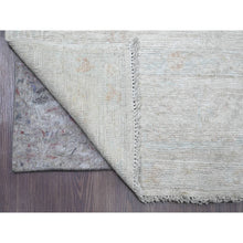 Load image into Gallery viewer, 6&#39;x9&#39;8&quot; Chiffon White, Hand Knotted, Afghan Angora Oushak With Faded Leaf Design, Natural Dyes, 100% Wool, Oriental Rug FWR125598