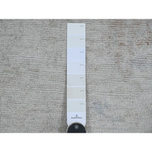 Load image into Gallery viewer, 6&#39;x9&#39;8&quot; Chiffon White, Hand Knotted, Afghan Angora Oushak With Faded Leaf Design, Natural Dyes, 100% Wool, Oriental Rug FWR125598