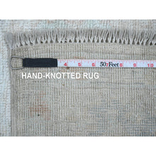 Load image into Gallery viewer, 6&#39;x9&#39;8&quot; Chiffon White, Hand Knotted, Afghan Angora Oushak With Faded Leaf Design, Natural Dyes, 100% Wool, Oriental Rug FWR125598