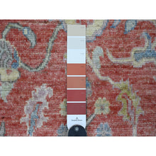 Load image into Gallery viewer, 6&#39;x8&#39;9&quot; Crimson Red, Afghan Angora Oushak With Floral Pattern, Hand Knotted, Vegetable Dyes, 100% Wool, Oriental Rug FWR125604