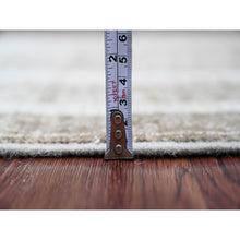 Load image into Gallery viewer, 2&#39;5&quot;x11&#39;6&quot; Mocha Brown, Moroccan Berber Influence With Geometric Pattern, High Mountain Wool, Denser Weave, Hand Knotted, Runner, Oriental Rug FWR125622