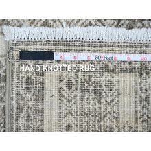 Load image into Gallery viewer, 2&#39;5&quot;x11&#39;6&quot; Mocha Brown, Moroccan Berber Influence With Geometric Pattern, High Mountain Wool, Denser Weave, Hand Knotted, Runner, Oriental Rug FWR125622