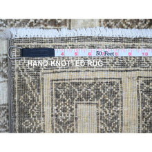 Load image into Gallery viewer, 2&#39;7&quot;x9&#39;5&quot; Cedar Brown, Moroccan Berber Influence With Maze Design, Geometric Pattern, Denser Weave, High Mountain Wool, Hand Knotted, Runner, Oriental Rug FWR125640