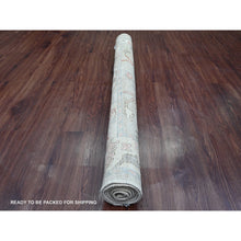 Load image into Gallery viewer, 4&#39;5&quot;x6&#39; Medium Gray, Afghan Angora Oushak With All Over Pattern, Hand Knotted, Vegetable Dyes, 100% Wool, Oriental Rug FWR125646