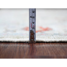 Load image into Gallery viewer, 4&#39;5&quot;x6&#39; Medium Gray, Afghan Angora Oushak with All Over Pattern, Hand Knotted, Vegetable Dyes, 100% Wool, Oriental Rug FWR125646