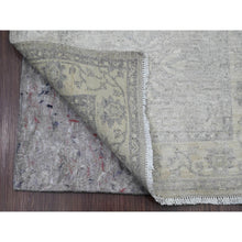 Load image into Gallery viewer, 2&#39;6&quot;x19&#39;2&quot; Medium Gray, Washed Out Peshawar with Heriz Design, High Mountain Wool, Densely Woven, Hand Knotted, Vegetable Dyes, XL Runner, Oriental Rug FWR125670