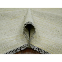 Load image into Gallery viewer, 8&#39;9&quot;x12&#39;4&quot; Beige, Flat Weave, Solid Design, Hand Woven, Afghan Kilim, Hand Spun Wool, Vegetable Dyes, Oriental Rug FWR125682
