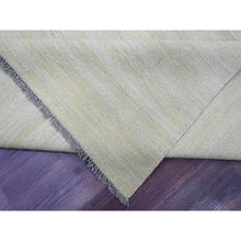 Load image into Gallery viewer, 8&#39;9&quot;x12&#39;4&quot; Beige, Flat Weave, Solid Design, Hand Woven, Afghan Kilim, Hand Spun Wool, Vegetable Dyes, Oriental Rug FWR125682