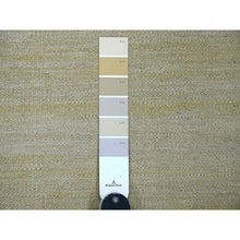 Load image into Gallery viewer, 8&#39;9&quot;x12&#39;4&quot; Beige, Flat Weave, Solid Design, Hand Woven, Afghan Kilim, Hand Spun Wool, Vegetable Dyes, Oriental Rug FWR125682