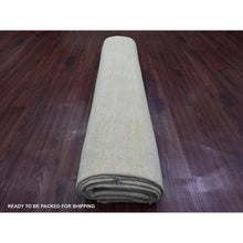Load image into Gallery viewer, 8&#39;9&quot;x12&#39;4&quot; Beige, Flat Weave, Solid Design, Hand Woven, Afghan Kilim, Hand Spun Wool, Vegetable Dyes, Oriental Rug FWR125682