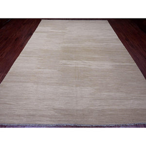 9'x12'1" Beaver Brown, Solid Design, Mixed Wool, Vegetable Dyes, Hand Woven, Kilim, Flat Weave, Oriental Rug FWR125688