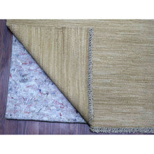 Load image into Gallery viewer, 9&#39;x12&#39;1&quot; Beaver Brown, Solid Design, Mixed Wool, Vegetable Dyes, Hand Woven, Kilim, Flat Weave, Oriental Rug FWR125688