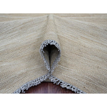 Load image into Gallery viewer, 9&#39;x12&#39;1&quot; Beaver Brown, Solid Design, Mixed Wool, Vegetable Dyes, Hand Woven, Kilim, Flat Weave, Oriental Rug FWR125688