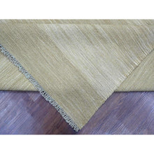 Load image into Gallery viewer, 9&#39;x12&#39;1&quot; Beaver Brown, Solid Design, Mixed Wool, Vegetable Dyes, Hand Woven, Kilim, Flat Weave, Oriental Rug FWR125688