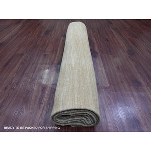 9'x12'1" Beaver Brown, Solid Design, Mixed Wool, Vegetable Dyes, Hand Woven, Kilim, Flat Weave, Oriental Rug FWR125688