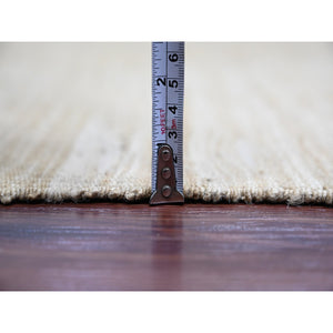 9'x12'1" Beaver Brown, Solid Design, Mixed Wool, Vegetable Dyes, Hand Woven, Kilim, Flat Weave, Oriental Rug FWR125688