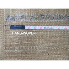 Load image into Gallery viewer, 9&#39;x12&#39;1&quot; Beaver Brown, Solid Design, Mixed Wool, Vegetable Dyes, Hand Woven, Kilim, Flat Weave, Oriental Rug FWR125688