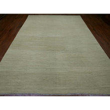 Load image into Gallery viewer, 9&#39;1&quot;x12&#39; Swamp Green, Solid Design, Hand Woven, Afghan Kilim, Hand Spun Wool, Vegetable Dyes, Flat Weave, Oriental Rug FWR125694