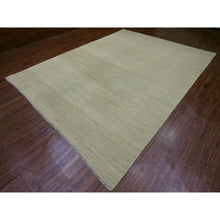 Load image into Gallery viewer, 9&#39;1&quot;x12&#39; Swamp Green, Solid Design, Hand Woven, Afghan Kilim, Hand Spun Wool, Vegetable Dyes, Flat Weave, Oriental Rug FWR125694