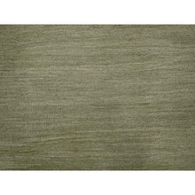 Load image into Gallery viewer, 9&#39;1&quot;x12&#39; Swamp Green, Solid Design, Hand Woven, Afghan Kilim, Hand Spun Wool, Vegetable Dyes, Flat Weave, Oriental Rug FWR125694