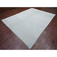 Load image into Gallery viewer, 9&#39;1&quot;x12&#39; Beau Blue, Flat Weave, Solid Design, Hand Woven, Afghan Kilim, Hand Spun Wool, Vegetable Dyes, Oriental Rug FWR125706
