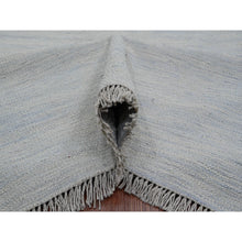 Load image into Gallery viewer, 9&#39;1&quot;x12&#39; Beau Blue, Flat Weave, Solid Design, Hand Woven, Afghan Kilim, Hand Spun Wool, Vegetable Dyes, Oriental Rug FWR125706
