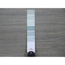 Load image into Gallery viewer, 9&#39;1&quot;x12&#39; Beau Blue, Flat Weave, Solid Design, Hand Woven, Afghan Kilim, Hand Spun Wool, Vegetable Dyes, Oriental Rug FWR125706