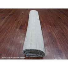 Load image into Gallery viewer, 9&#39;1&quot;x12&#39; Beau Blue, Flat Weave, Solid Design, Hand Woven, Afghan Kilim, Hand Spun Wool, Vegetable Dyes, Oriental Rug FWR125706