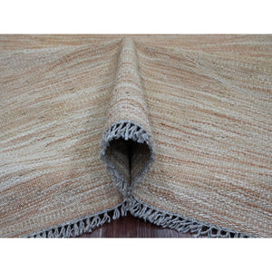 9'1"x12'2" Tumbleweed Brown, Flat Weave, Solid Design, Hand Woven, Afghan Kilim, Hand Spun Wool, Vegetable Dyes, Oriental Rug FWR125712