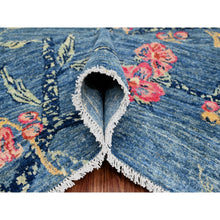 Load image into Gallery viewer, 9&#39;2&quot;x11&#39;10&quot; Bayern Blue, Sparrows On The Tree, Peshawar, 100% Wool, Soft Pile, Lush And Plush, Hand Knotted, Oriental Rug FWR125718