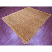 Load image into Gallery viewer, 8&#39;x9&#39;9&quot; Honey Brown, Plain Solid Pattern, Hand Knotted, Hand Spun Ghazni Wool, Lush And Plush, Oriental Rug FWR125736