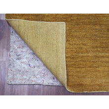 Load image into Gallery viewer, 8&#39;x9&#39;9&quot; Honey Brown, Plain Solid Pattern, Hand Knotted, Hand Spun Ghazni Wool, Lush And Plush, Oriental Rug FWR125736