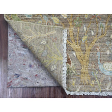 Load image into Gallery viewer, 2&#39;x3&#39;3&quot; Cedar Brown, Hand Knotted, Afghan Peshawar With Birds Of Paradise Design, Soft Wool, Vegetable Dyes, Mat, Sample, Oriental Rug FWR125772