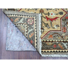 Load image into Gallery viewer, 2&#39;7&quot;x11&#39;6&quot; Spanish Gray, Aryana Grade, Afghan Peshawar With Caucasian Akstafa Design, Hand Knotted, High Mountain Wool, Runner, Oriental Rug FWR125802