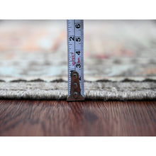 Load image into Gallery viewer, 2&#39;7&quot;x11&#39;6&quot; Spanish Gray, Aryana Grade, Afghan Peshawar With Caucasian Akstafa Design, Hand Knotted, High Mountain Wool, Runner, Oriental Rug FWR125802