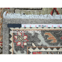 Load image into Gallery viewer, 2&#39;7&quot;x11&#39;6&quot; Spanish Gray, Aryana Grade, Afghan Peshawar With Caucasian Akstafa Design, Hand Knotted, High Mountain Wool, Runner, Oriental Rug FWR125802