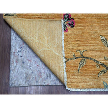 Load image into Gallery viewer, 9&#39;x12&#39; Honey Brown, Sparrows On The Tree, Peshawar, 100% Soft Wool, Hand Knotted, Oriental Rug FWR125814