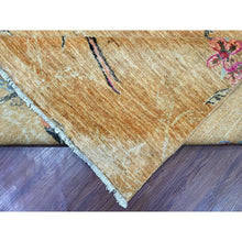 Load image into Gallery viewer, 9&#39;x12&#39; Honey Brown, Sparrows On The Tree, Peshawar, 100% Soft Wool, Hand Knotted, Oriental Rug FWR125814
