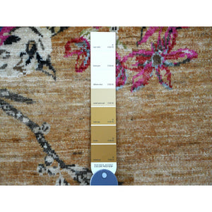 9'x12' Honey Brown, Sparrows On The Tree, Peshawar, 100% Soft Wool, Hand Knotted, Oriental Rug FWR125814