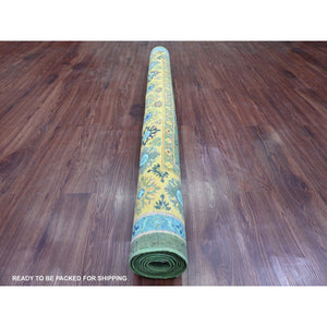 5'4"x7'6" Hunter Green, Colorful Fusion Kazak with Caucasian Design, Pure Wool, Hand Knotted, Oriental Rug FWR125856
