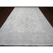 Load image into Gallery viewer, 9&#39;8&quot;x13&#39;8&quot; Whisper White, Washed Out Peshawar with All Over Leaf Design, Hand Knotted, Vegetable Dyes, 100% Wool, Oriental Rug FWR125868