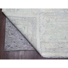 Load image into Gallery viewer, 9&#39;8&quot;x13&#39;8&quot; Whisper White, Washed Out Peshawar with All Over Leaf Design, Hand Knotted, Vegetable Dyes, 100% Wool, Oriental Rug FWR125868