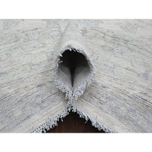 Load image into Gallery viewer, 9&#39;8&quot;x13&#39;8&quot; Whisper White, Washed Out Peshawar with All Over Leaf Design, Hand Knotted, Vegetable Dyes, 100% Wool, Oriental Rug FWR125868